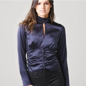 Frame Navy Felicity Blouse